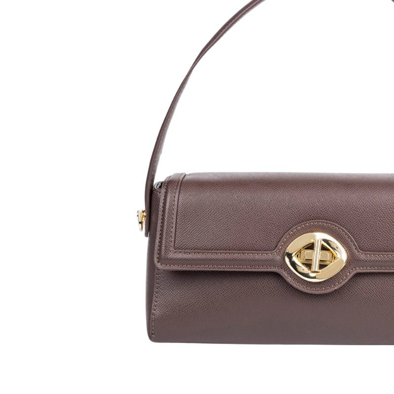 Brown Baguette Handbag for Women