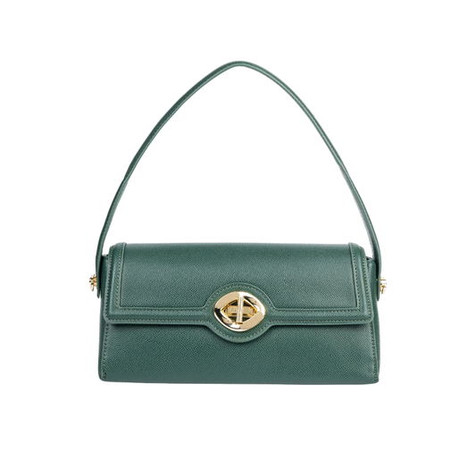 Green Baguette Handbag for Women