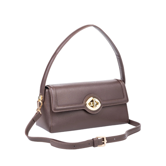 Brown Baguette Handbag for Women