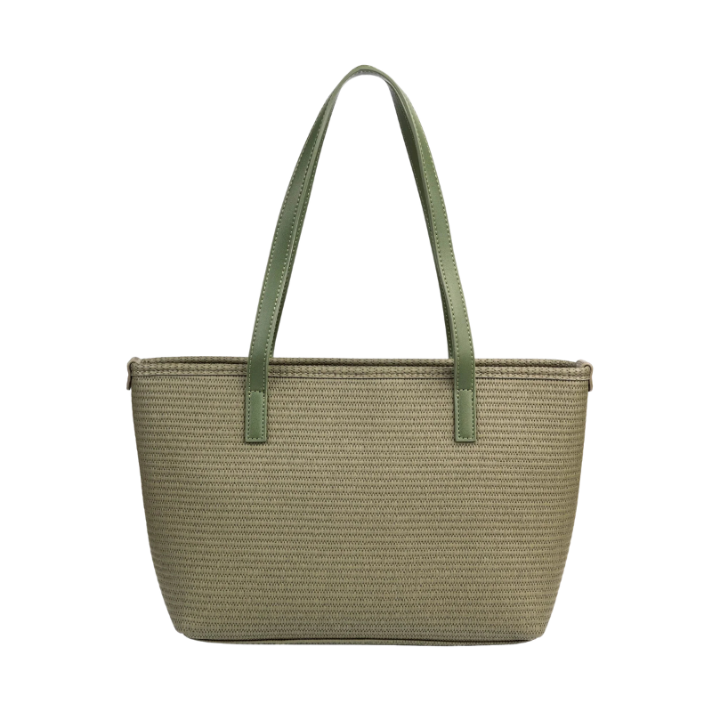 Olive Textured Tote Bag for Women