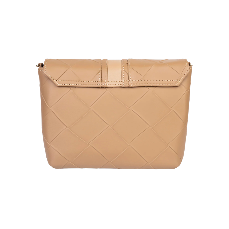 Beige Textured Handbag for Women
