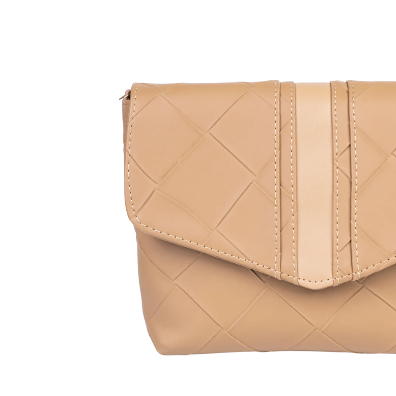 Beige Textured Handbag for Women